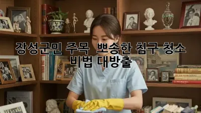 장성군민 주목! 🏡 뽀송한 침구 청소 비법 대방출 ✨