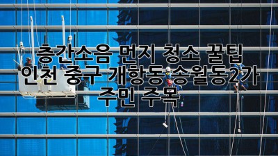 💥 층간소음 먼지 청소 꿀팁! 인천 중구 개항동, 송월동2가 주민 주목! 🏡✨